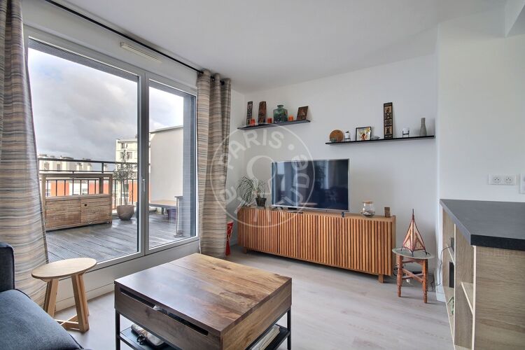 Living room - Furnished 1 bedroom - Issy-les-Moulineaux 92130 - 14869