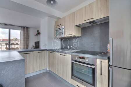 Kitchen Furnished apartment - 59m²  - 1 bedroom - Issy-les-Moulineaux