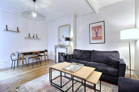 Sala Apartamento mobilado - 38m²  - 1 quarto - Marx Dormoy - Paris