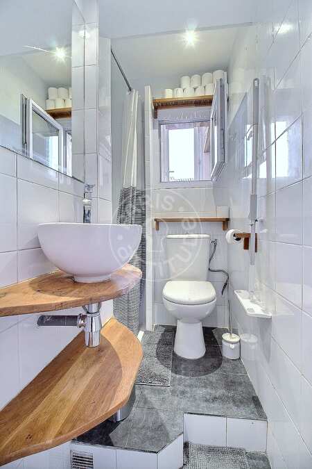 Badezimmer Möblierte wohnung - 25m²  - 1 Zimmer - Boulogne-Billancourt