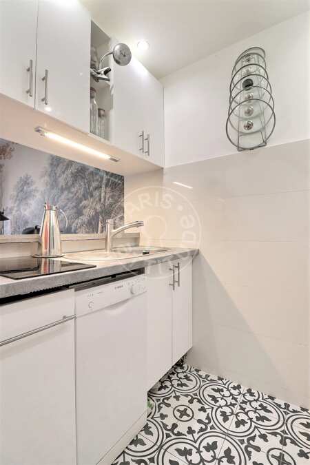 Küche Möblierte wohnung - 33m²  - 1 Zimmer - Auteuil - Paris