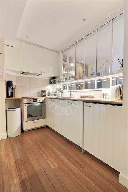 Kitchen Furnished apartment - 84m²  - 2 bedrooms - Invalides - Paris