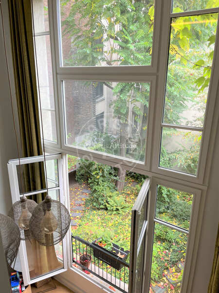 Jardin Appartement meublé - 68m²  - 2 chambres - Montmartre / Place des Abbesses - Paris