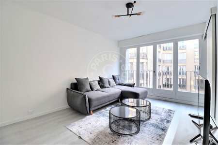 Salon Appartement meublé - 32m²  - 1 chambre - Rue de la Pompe - Paris