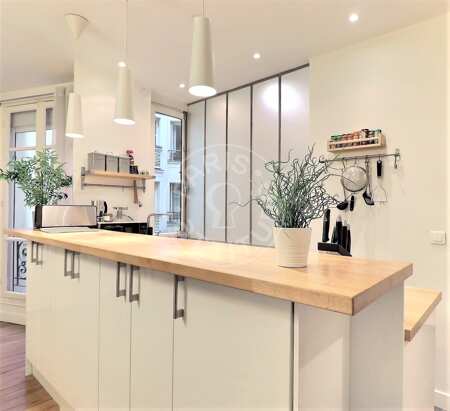 Cucina Appartamento arredato - 45m²  - 2 locali - Batignolles - Parigi