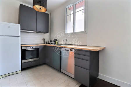 Cozinha Quitinete mobilado - 32m²  - Buttes-Chaumont - Paris