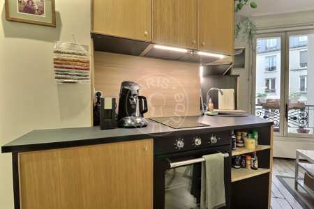 Cocina Piso amueblado - 31m²  - 1 dormitorio - Marx Dormoy - París