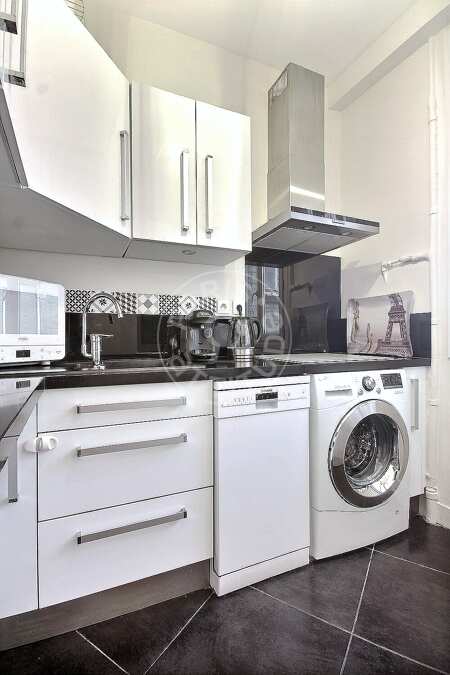 Cuisine Appartement meublé - 75m²  - 2 chambres - Parc André Citroën - Paris