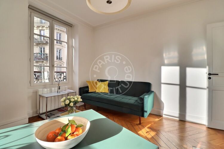 Living room - Furnished 1 bedroom - Paris 75009 - 14934