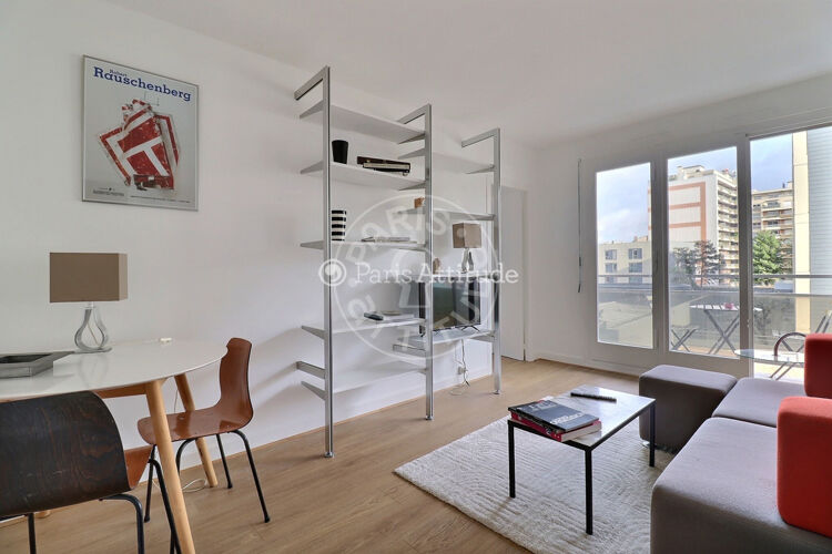 Living room - Furnished 1 bedroom - Paris 75015 - 14936