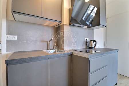 Kitchen Furnished apartment - 32m²  - 1 bedroom - Ecole Militaire / Unesco / Duroc - Paris