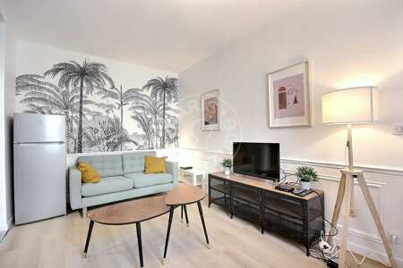 Salon Appartement meublé - 32m²  - 1 chambre - Daumesnil - Paris