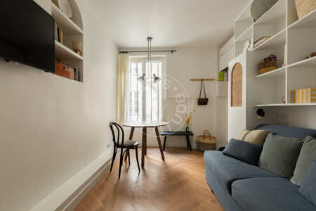 Living room Furnished studio - 17m²  - Latin / Saint-Michel - Paris