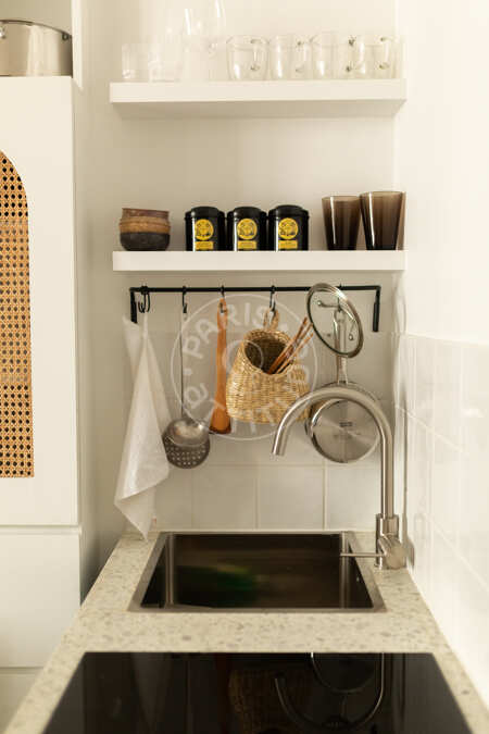 Kitchen Furnished studio - 17m²  - Latin / Saint-Michel - Paris