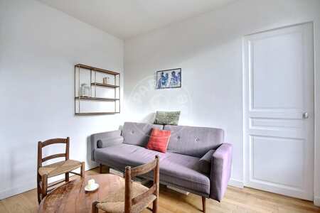 Wohnzimmer Möblierte wohnung - 32m²  - 1 Zimmer - Jules Joffrin - Mairie du 18ème - Paris