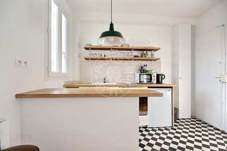 Küche Möblierte wohnung - 32m²  - 1 Zimmer - Jules Joffrin - Mairie du 18ème - Paris