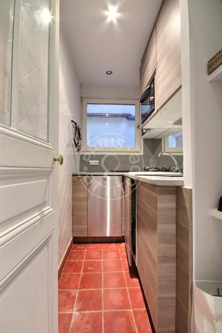 Küche Möblierte wohnung - 39m²  - 1 Zimmer - Jules Joffrin - Mairie du 18ème - Paris