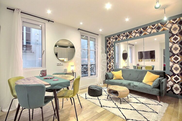 Living room - Furnished 1 bedroom - Paris 75011 - 14962