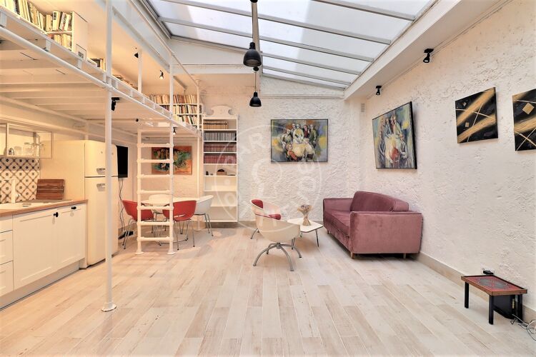 Living room - Furnished studio alcove - Paris 75018 - 14967