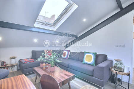 Salon Appartement meublé - 37m²  - 1 chambre - Porte de Vincennes - Paris