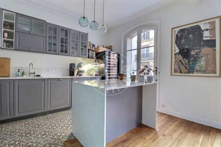 Cuisine Appartement meublé - 89m²  - 2 chambres - Jules Joffrin - Mairie du 18ème - Paris