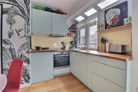 Cozinha Quitinete mobilado - 29m² - Crimée - Paris