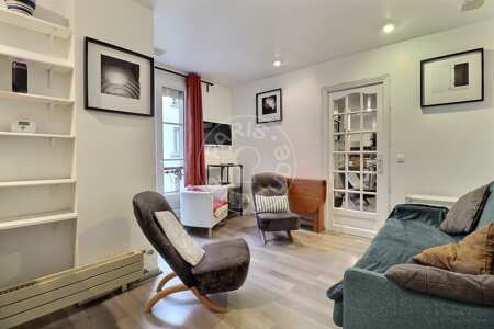 Sala Apartamento mobilado - 36m²  - 1 quarto - Jules Joffrin - Mairie du 18ème - Paris