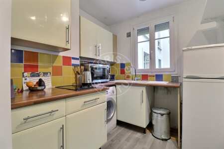 Cozinha Apartamento mobilado - 36m²  - 1 quarto - Jules Joffrin - Mairie du 18ème - Paris