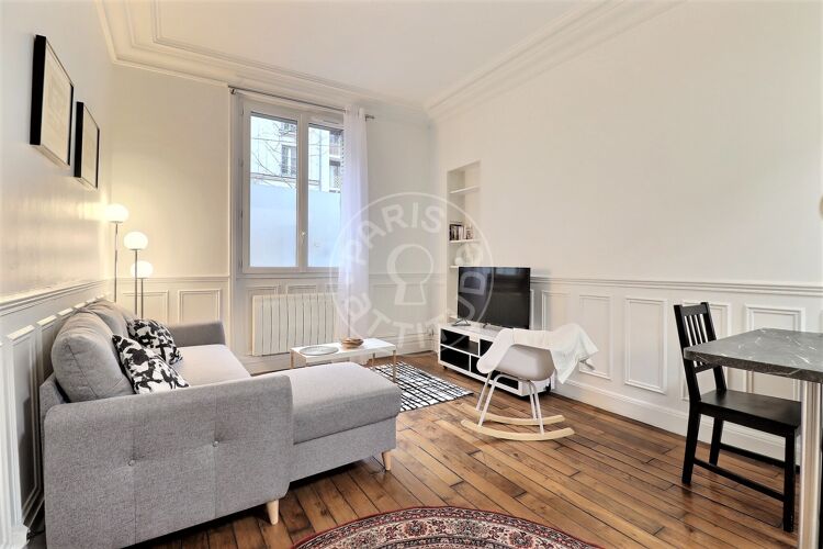 Wohnzimmer - Möblierte 1 Zimmer - Paris 75019 - 14991