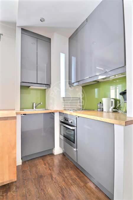 Cuisine Appartement meublé - 24m²  - 1 chambre - Montmartre / Place des Abbesses - Paris
