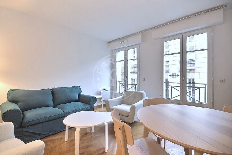 Living room - Furnished 1 bedroom - Paris 75006 - 15002