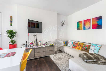Salon Appartement meublé - 57m²  - 1 chambre - Les Gobelins - Paris