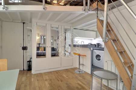 Salon Studio alcove meublé - 30m²  - Saint-Germain - Paris
