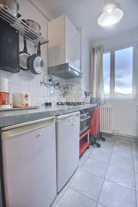 Cozinha Apartamento mobilado - 42m²  - 1 quarto - Gambetta - Paris