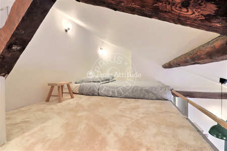 Bedroom Furnished studio alcove - 24m²  - Riquet - Paris
