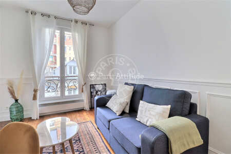 Living room Furnished apartment - 36m²  - 1 bedroom - Place Monge - Paris