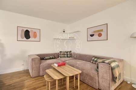 Sala Apartamento mobilado - 65m²  - 2 quartos - Issy-les-Moulineaux