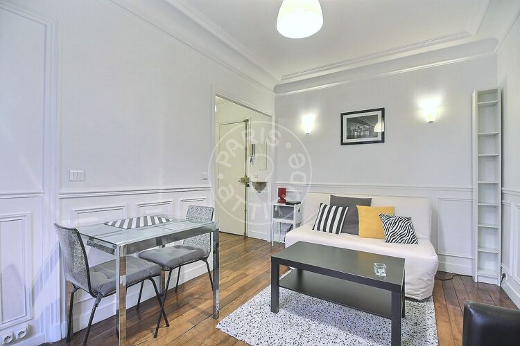 Living room - Furnished 1 bedroom - Paris 75017 - 15048