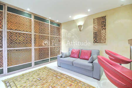 Salon Studio meublé - 27m²  - Montmartre / Place des Abbesses - Paris