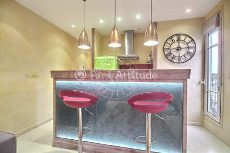 Cuisine Studio meublé - 27m²  - Montmartre / Place des Abbesses - Paris