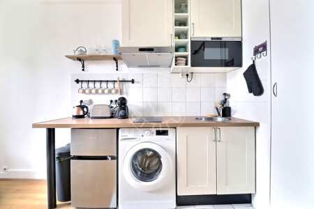 Cuisine Appartement meublé - 20m²  - 1 chambre - Jules Joffrin - Mairie du 18ème - Paris