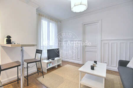 Sala Apartamento mobilado - 28m²  - 1 quarto - Montmartre / Place des Abbesses - Paris