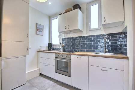 Küche Möblierte wohnung - 34m²  - 1 Zimmer - Canal de l'Ourcq - Paris