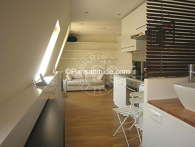 Living room - Furnished studio - Paris 75009 - 1506