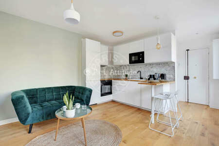 Living room Furnished apartment - 32m²  - 1 bedroom - Centre George Pompidou - Paris