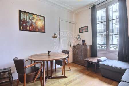 Salon Appartement meublé - 45m²  - 1 chambre - Arc de Triomphe - Paris