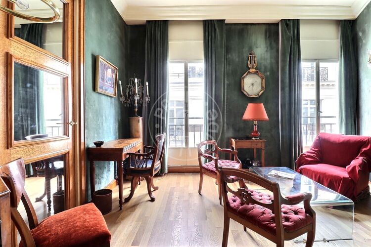 Living room - Furnished 1 bedroom - Paris 75008 - 15075