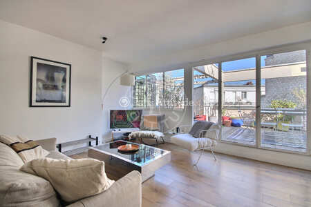 Living room Furnished apartment - 65m²  - 2 bedrooms - Montmartre / Place des Abbesses - Paris