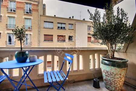 Balcon Appartement meublé - 60m²  - 2 chambres - Neuilly-sur-Seine