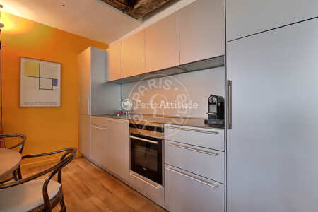 Kitchen Furnished apartment - 57m²  - 1 bedroom - Place des Vosges - Paris